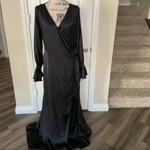 Noire Brand by Huyen Do Black Wrap Dress